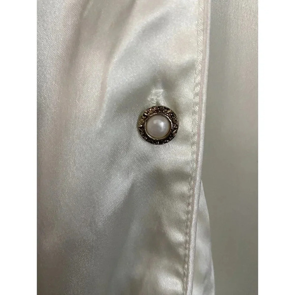 Vintage Victoria's Secret Nightshirt Cream Sheer Gold Small S - Picture 2 of 4